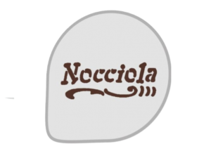 stencil mascherina nocciola decorazioni per torte con zucchero a velo e cacao